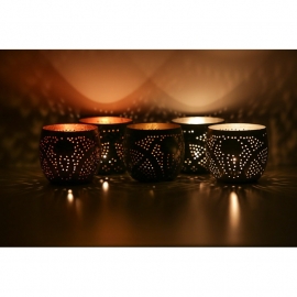 Oriental candle holder filigree small