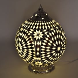 oosterse tafellamp mozaïek - diameter 25 cm-B&W-TD
