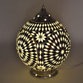 orientalisches Tischlampenmosaik - Durchmesser 25 cm-B&W-TD