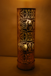 Oosterse vloerlamp filigrain 60 cm - vintage goud