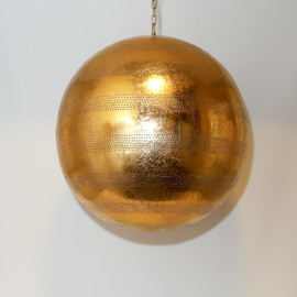 Orientalische Pendelleuchte im filigranen Stil - Kugel - Gold / Gold