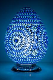  Orientalische Tischlampe - Papaya-BLAU-TD