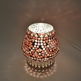 orientalische Tischlampe Mosaik - Pilz-Lila