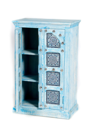 Oriental hall cabinet with mosaic