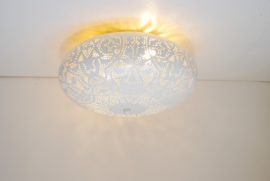 oriental ceiling lamp filigrain Ø 50 cm - white / vintage gold