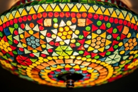 Orientalischen deckenlamp - durchmesser 25 cm.