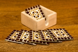 Oriental mosaic coasters