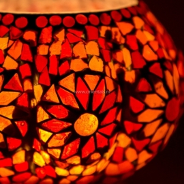 Oriental candle holder - melon