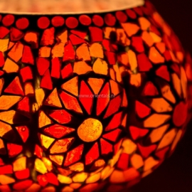 Orientalischer Teelichthalter Melone mit Mosaik