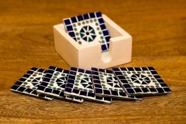 Oriental mosaic coasters