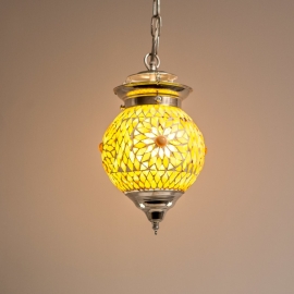 oosterse mozaïek hanglamp - diameter 15 cm.