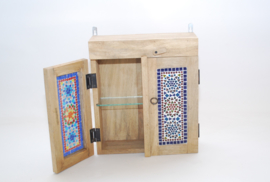 Oriental bathroom cabinet with mosaic