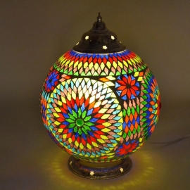 Oriental table lamp globe mosaic - 25 cm.