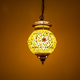 oosterse mozaïek hanglamp - diameter 15 cm.