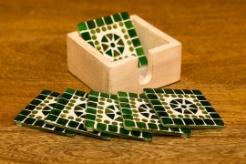 Oriental mosaic coasters