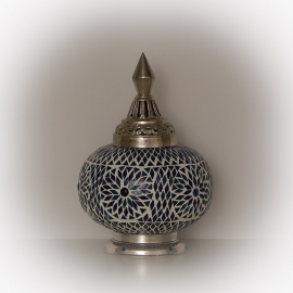 orientalische Tischlampe Mosaik - Kürbis-BLAU-TD