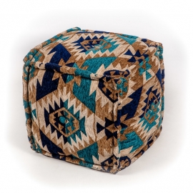 Oriental pouf kilim design