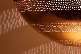 Oosterse hanglamp filigrain stijl - bal - goud/goud
