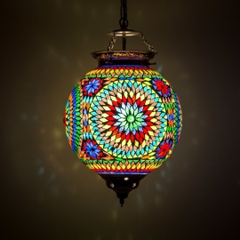 oosterse mozaïek hanglamp - diameter 25 cm-MC-TD