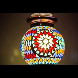 oosterse mozaïek hanglamp - diameter 15 cm.