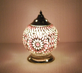 oosterse tafellamp mozaïek - diameter 15 cm-PURPLE-TD