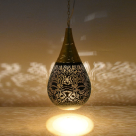 Oosterse hanglamp filigrain stijl-wire-Zwart/Goud-small