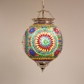 pendant globe mosaic - 25 cm.