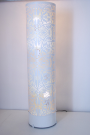 oosterse vloerlamp filigrain 60 cm - vintage wit/ goud