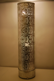Oosterse vloerlamp filigrain 160 cm - vintage zilver