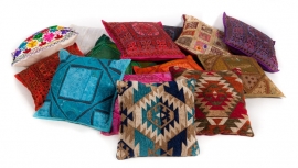 Oriental cushion - patchwork