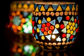orientalischer Teehalter-Mosaik - Kugel
