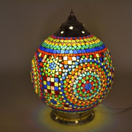 orientalisches Tischlampenmosaik - Durchmesser 25 cm-MC