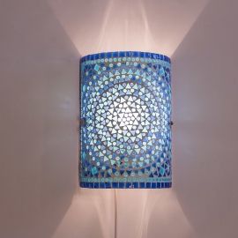 Oriental halve cylinder wall light