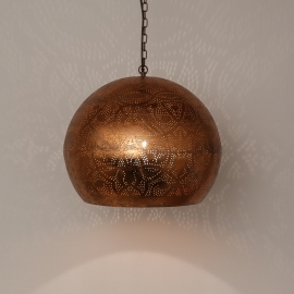oosterse hanglamp filigrain stijl - open -vintage koper