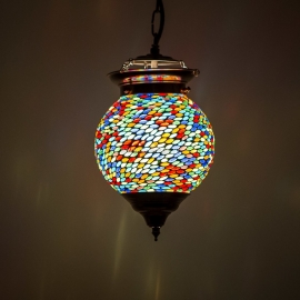 pendant globe mosaic - 15 cm.