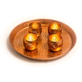 Oriental vintage tray - copper/copper