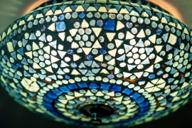 Orientalischen deckenlamp - durchmesser 25 cm.