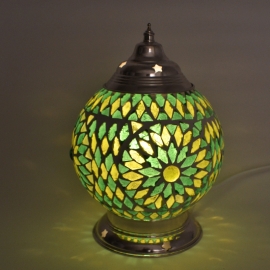 orientalisches Tischlampenmosaik - Durchmesser 15 cm-GRÜN-TD
