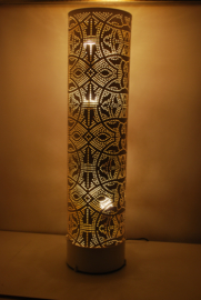 Oosterse vloerlamp filigrain 100 cm - vintage wit/goud