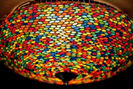 orientalische Mosaik-Deckenleuchte - Durchmesser 38 cm.