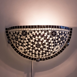 oosterse wandlamp mozaïek - halve maan