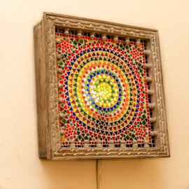 orientalische Wandleuchte Mosaik quadratisch 45X45