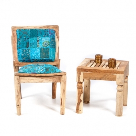 Orientalischer Loungesessel mit Patchwork-Polsterung