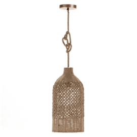 Jute hanglamp bottle (Fei)