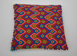 Orientalisches Kissen ZIG ZAG -HIPPY ORANGE