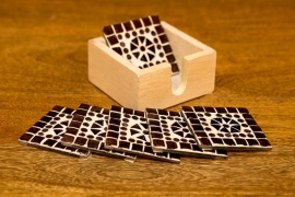 Oriental mosaic coasters