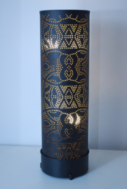 oriental floor lamp filigrain 100 cm - vintage gold/black