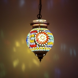 oosterse mozaïek hanglamp - diameter 15 cm.