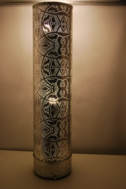Oosterse vloerlamp filigrain 100 cm - vintage zilver