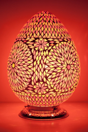 Oriental table lamp mosaic - papaya